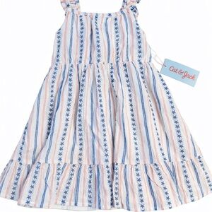 Cat & Jack Girls Summer Dress – New with Tags, Red White Blue Striped